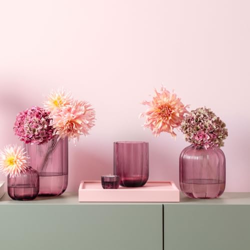 Villeroy & Boch – Fleur Gifts Vase, Höhe: ca. 11 cm, Lila, Florale Glasvase für kleine Blumenarrangements, Hochwertiges Glas – Ansicht 3