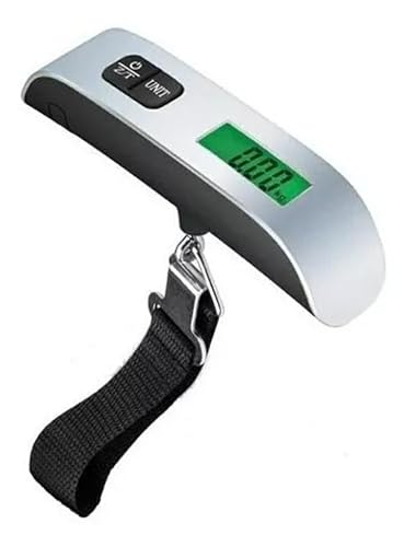 Balança De Mão Digital Portátil Até 50kg Com Alça Trava Mala, Visor Grande Em LCD Bagagem Pesca Alta