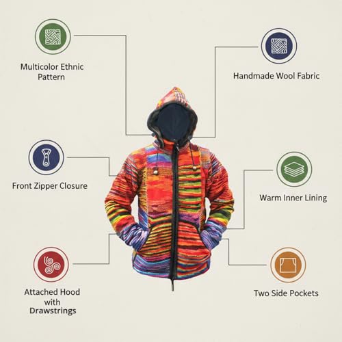 Veste polaire multicolore Tyedye Patch homme au design unique artisanal