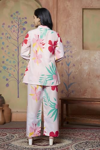 Dhruvi Trendz Womens Rayon Co-Ord Set Regular Fit Casual (Dt-W1847&Tr904_Beige_S)