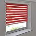 Produktbild Sonnenschutz-HH - Doppelrollo Klemmfix ohne bohren Vario Seitenzug Duorollo AUSSENMAß Breite 40 x 100 cm Höhe - rot