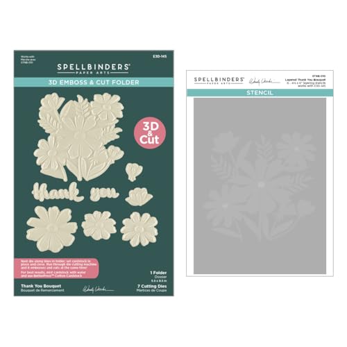 Dossiers 3D et pochoirs d'embossage pour gaufrage floral de carterie DIY