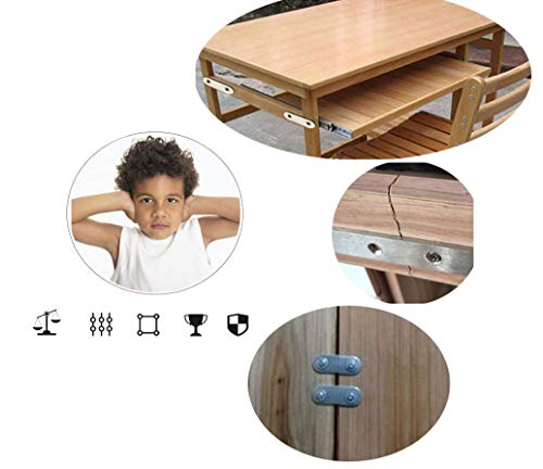 Chiloskit 2" x 0.63" Stainless Steel Furniture Cabinet Shelf Support Flat Straight Brace Metal Joining Plate Angle l Bracket 2mm/0.078" Thickness (2" Straight 20pcs) - Image 4