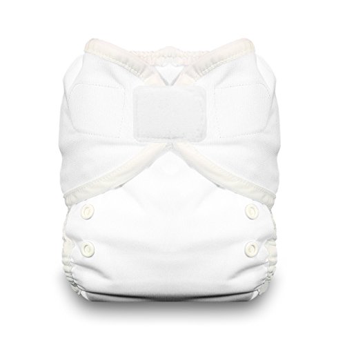 Thirsties Duo Wrap Cloth Diaper Cover, Hook and Loop Closure, White Size One (6-18 lbs)