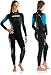 Cressi Morea 3 mm Lady Monopiece Wetsuits, Black/Turquoise, XL