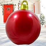 Christmas Decorations Inflatable Balls Outdoor, Large Modern 24 Inches Christmas Ornaments Indoor, R