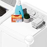 SEIRI 1pcs Washer and Dryer Covers for the Top, 26" x 18" Silicone Dryer Top Protector Mat Non-slip Waterproof Washing Machine Cover Protector Top Load for Laundry & Kitchen (White)