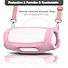 JCHPINE Silicone Case for JBL Charge 6 Portable Speaker, Protective Cover for JBL Charge 6 Pro AI Sound Speaker Accessories (Pink Case)