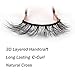 False Eyelashes 14mm Faux 3D Mink Lashes Natural Look Cat Eye Wispy Lashes Pack by Kiromiro, 14 Pairs