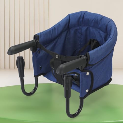 Lapakeyベビーチェア 折りたたみ テーブルチェア ベビー 赤ちゃん テーブル 子供テ 食事用 折り畳み携帯 シート 子供お食事椅子 (ブルー)