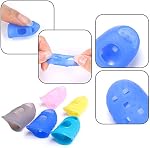 AUGSUN 30pcs Silicone Guitar Finger Guards 5 Tailles Protecteurs de bouts de doigts , Couvertures de doigt, Avec des pics, Pour les instruments à cordes acoustiques, Coudre l'utilisation de la broderie, anti-dérapant douleur