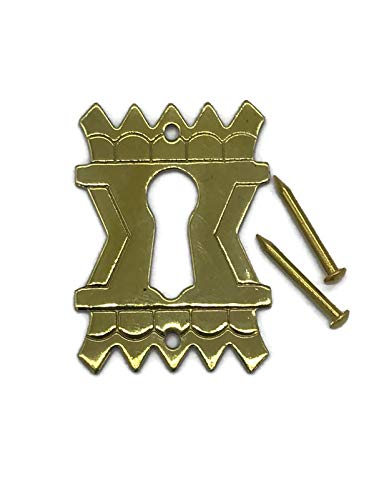 Stamped Brass Eastlake Keyhole Cover | E-58