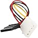 JacobsParts IDE/Molex/IP4/4-pin to SATA Power 15-pin Connector Converter Adapter Cable