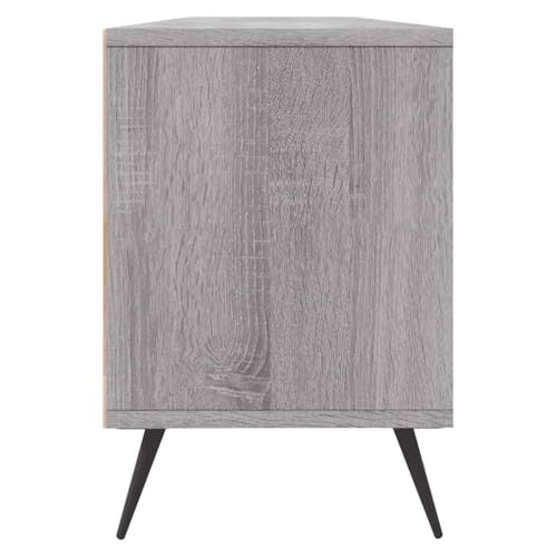 Meuble TV gris sonoma en bois d'ingénierie à 6 compartiments