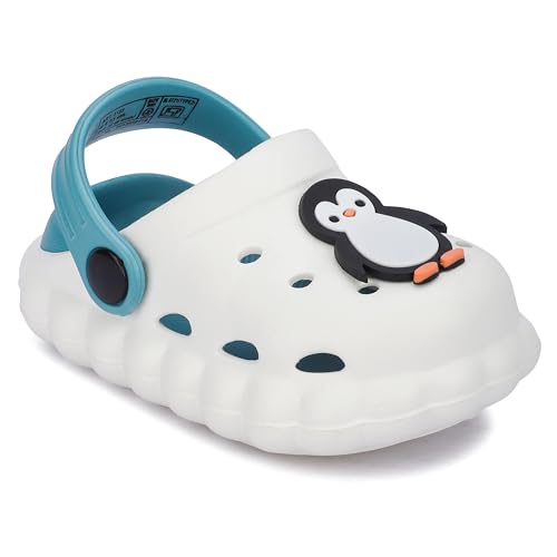 Image of GLJ Little AngelToddler Clogs Slippers, 12 Months to 3 Years, Baby Boy, Waterproof, Lightweight, Cute Cartoon Penguin Design