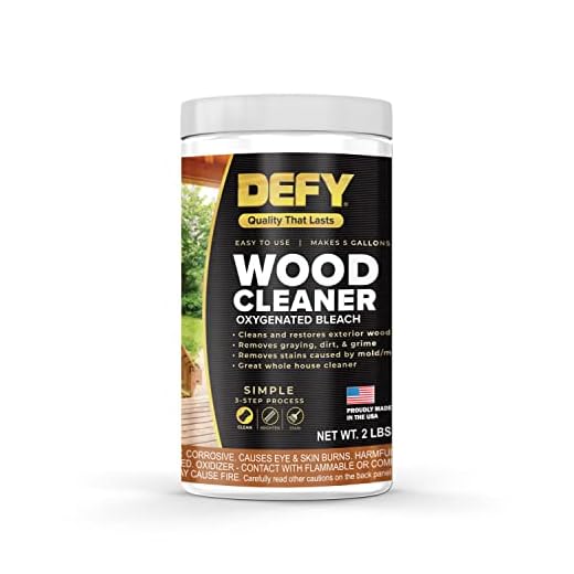 DEFY 2.25 LBs Wood Deck Cleaner - Safely Cleans Decks, Fences, Siding, & More - Covers Up to 1,000 Sq. Ft.