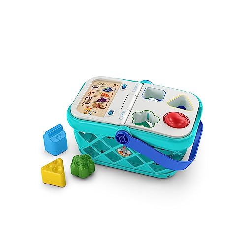 Image of Baby Einstein + Hape Magic Touch Toy Shopping Basket for Kids, with Real Sounds and Music, Shape Sorter, Fine Motor Skill Development, Ages 1, 2, 3, 4+