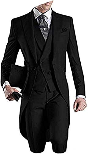 Men's Handsome 3 Pieces Tailcoat Suit Set Business Suit for Men - Main Image