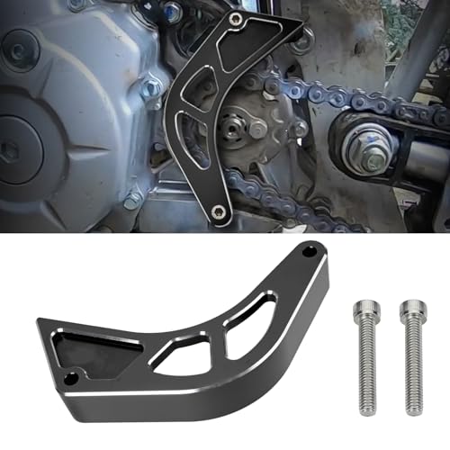 Canitu Black Front Sprocket Cover Guard,Motorcycle Aluminum Chain Guard Sprocket