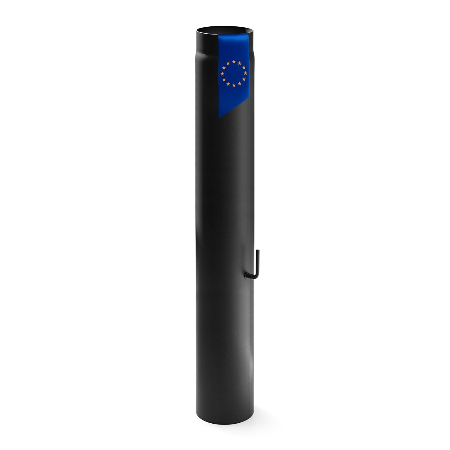 raik Tuyau de cheminée 150 mm de diamètre 1000 mm de longueur Épaisseur du matériau 2 mm Acier allié Revêtement Senotherm avec régulation de traction Noir Fabriqué en UE jusqu'à 600 °C