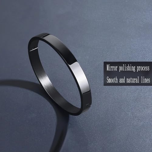 Image of MEENAZ bracelet for man Boys brother boyfriend gents / Fashion Black Kada for men / black Bracelet for Men Stainless Steel Kada for boys Kadas open Bracelets Birthday Gift valentine Anti tarnish Jewellery 527