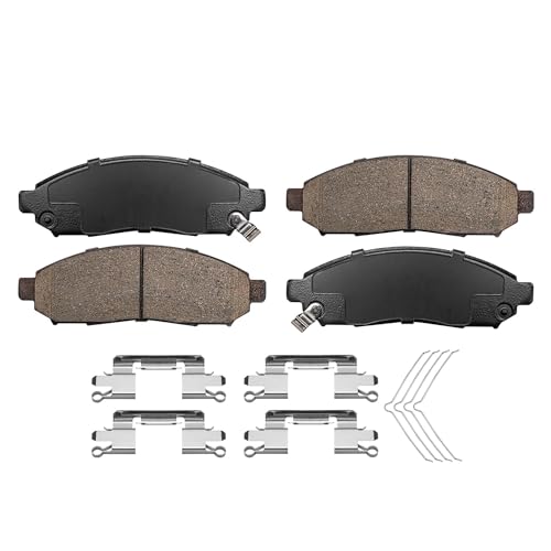 Image of Detroit Axle - Front Brake Kit for 2005-2012 Nissan Pathfinder 2005-2025 Frontier 2005-2015 Xterra 2009-2012 Suzuki Equator Drilled Brake Rotors Ceramic Brakes Pads Replacement : 11.65 inch inch Rotor