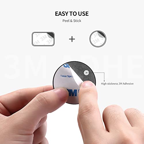 Image of Metal Plates for Magnetic Car Mount Mobile Phone Holders - Rectangular & Round With 3M Adhesives (Pack of 4 Small)