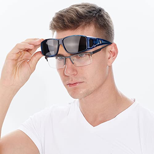 IGnaef® Fit Over Sunglasses for Men Women Polarized Wrap Around Sunglasses to Wear Over Glasses with UV Protection IF03112