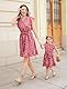 PATPAT Mutter Tochter Kleid Set: Gepunktetes Kleid mit Flatterärmeln für perfekte Familien-Matching-Outfits,Kleider für Baby - Mädchen/Mädchen/Damen