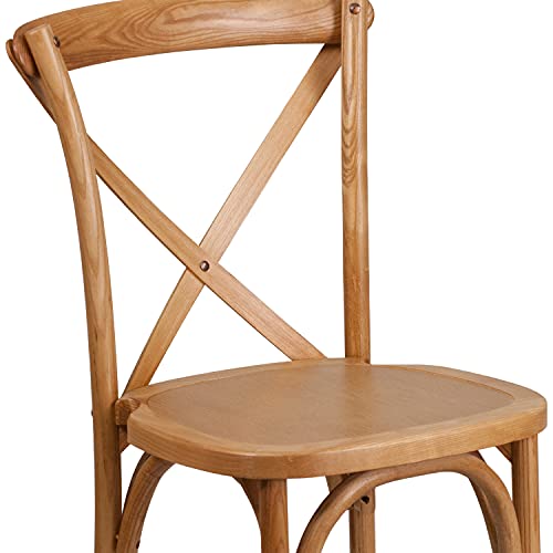 Image of Flash Furniture 2 Pack HERCULES Series Oak Cross Back Chair