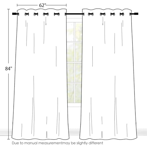 Image of SimpleHome Ombre Gradient Black White to Gray Curtains for Bedroom,62Wx84L | Room Darkening Curtains,Light Blocking Thermal Insulated Grommet Window Curtains for Living Room,2 Panels,84 Inches Length