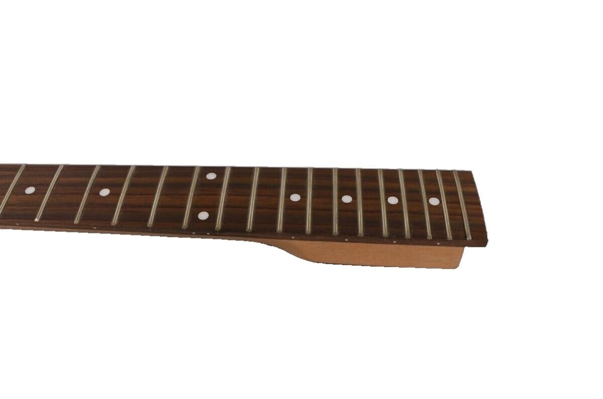 Niedokończony Gryf Gitary Elektrycznej 22 Progów 24,75 Cala Wymienna Śruba Z Łbem Na Pięcie Kropki Wkładka Część Gitarowa Wysoka