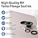 altivox RV Toilet Seal and 3’’ Socket RV Toilet Flange Kit, Compatible with Do-Metic 300/310/320 RV Toilets,Replacement for 385345892 RV Toilet Flange and 34120 & 12524 RV Toilet Seal