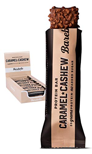Barebells Protein Bar | Caramel Cashew 12 x 55g | High Protein Low Carb Low Sugar | 20g of Protein in Every 55g Bar | Delicious Indulgent Protein Bars for Muscle Performance & Recovery