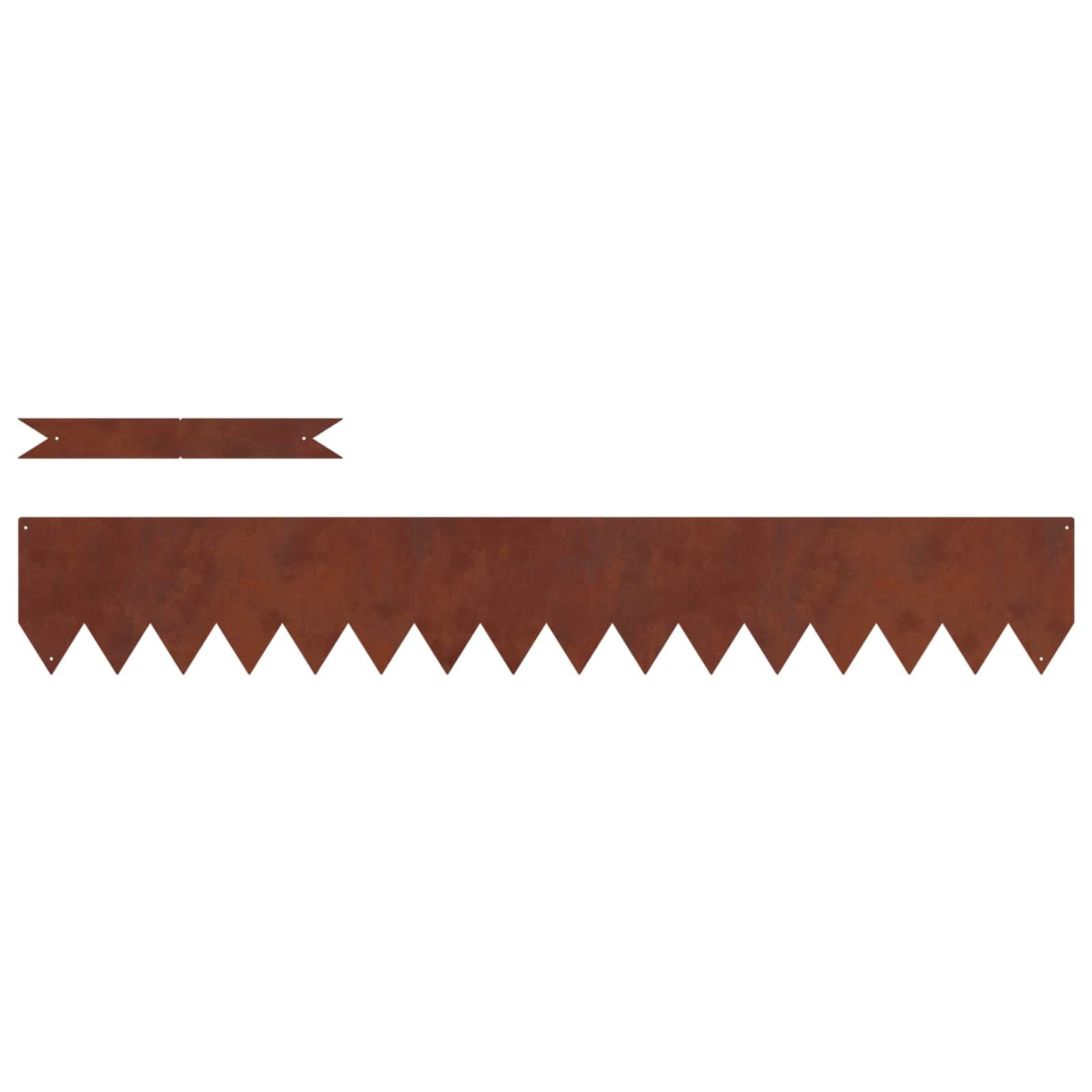 Lot de 20 bordures de pelouse marron - En acier résistant aux intempéries - 100 x 0,05 x 20 cm - Délimitation de pelouse pour parterres et chemins - Lignes épurées modernes pour jardins et terrasses
