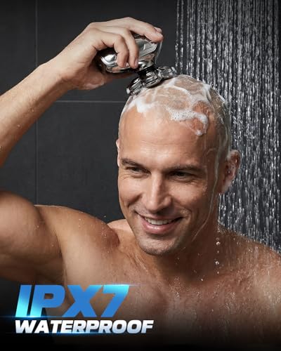 Image of Head Shavers for Blad Men, 7D Floating Blades Electric Head Shaver, IPX7 Waterproof Wet Dry Bald Head Shaver, 7D Magnetic Detachable Rechargable Shavers, Gifts for Father Male Husband Aluminum
