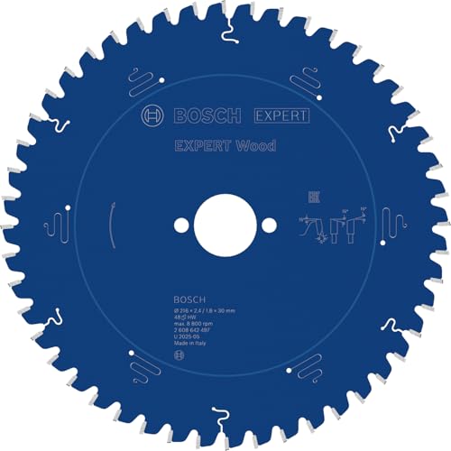 Bosch 2608642497 Lame de scie circulaire expert for wood 216 x 30 x 2,4 mm 48, Bleu