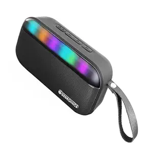 ZEBRONICS County 7 Portable Bluetooth Speaker, 8 Watts, Upto 15 Hours Playback, Passive Radiator, BTv5.3 | mSD | TWS | USB, RGB LED, Call Function, Carry Loop (Black)