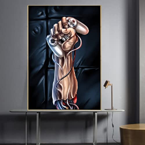 Contrôleurs de jeu classiques affiche murale joueurs console déco gamer