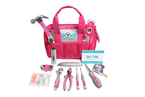 DIYVA Ultimate Tool Kit, Pink, 25-Piece DIYVA Ultimate Tool Kit, Pink, 25-Piece