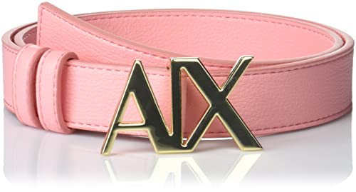Emporio Armani Women's Logo Buckle Belt, Rose Shade, XL