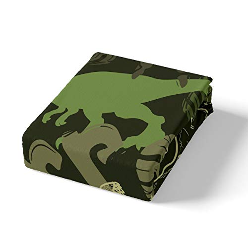 Homemissing Jurassic Dinosaur Comforter Cover T-Rex Bones Bedding Set Prehistoric Jungle Animals Duvet Cover for Kids Boys Girls Cute Cartoon Dino Bedding & Linen Single - Image 2