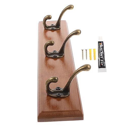 POPETPOP 1Juego Pared Vintage Con Dobles Para Ropa y Sombreros Estante Decorativo Para Dormitorio Entrada y Cocina Gancho Pared Retro