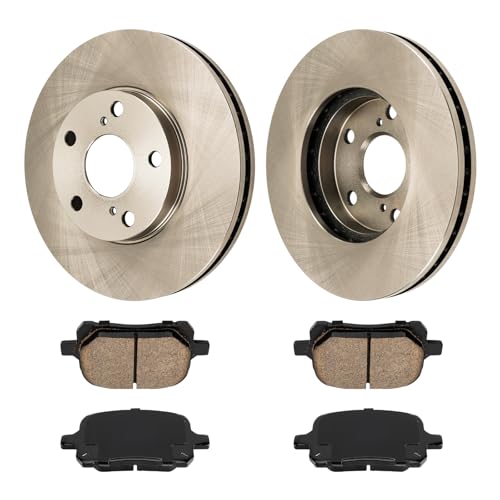 Image of KAX Front Brake Kit, OE Brake Rotors and Ceramic Brake Pads | Fits Toyota Avalon 1998-2004, Toyota Camry 1997-2001, Lexus ES300 1997-2001, Toyota Solara 1999-2003, Automotive Replacement Brake Kit
