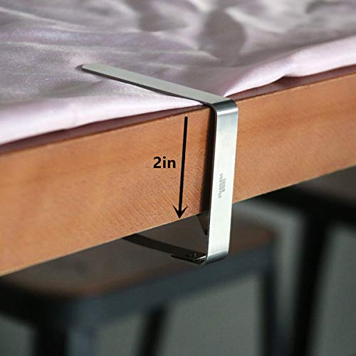 Qinnsou 24 Pack Outdoor Tablecloth Clips Large Table Cover Clamps For 2 Inch Thick Tables, Flexible Stainless Steel Picnic Table Cloth Clips Holders #TOP2