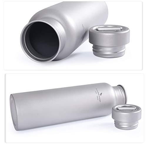 Ibasingo 800Ml Titanium Sport Botlle With Lid Camping Cycling Drinking Wide Mouth Bottle Outdoor Travel Flask Pot Ultra-Light 172G A-Ti3003D #TOP3