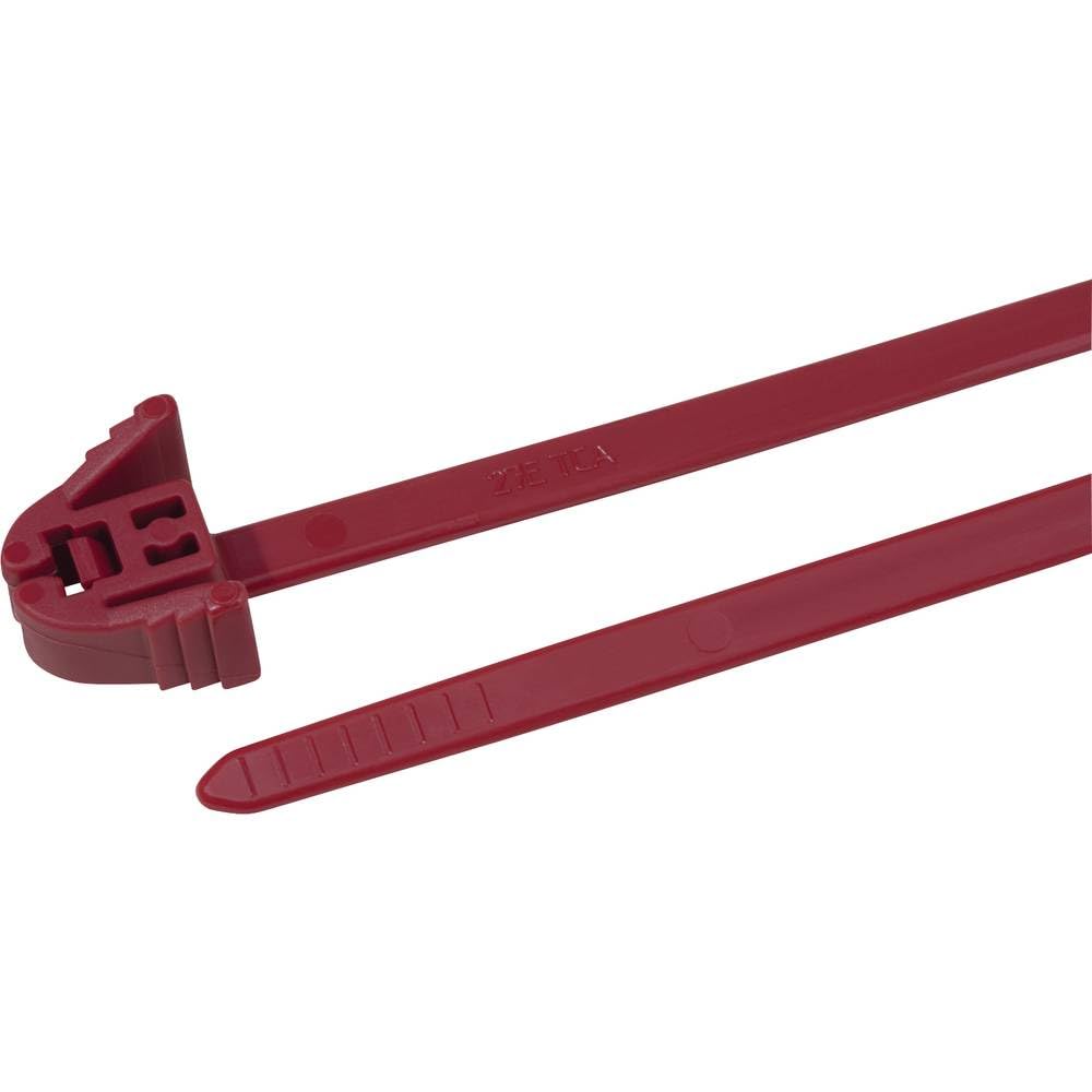 HellermannTyton 115-00043 REZ300-PA66-RD Kabelbinder Rot 100St.