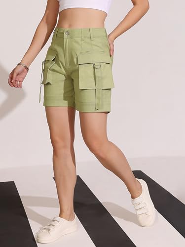 Image of Dolce Crudo Above Knee Denim Shorts for Women
