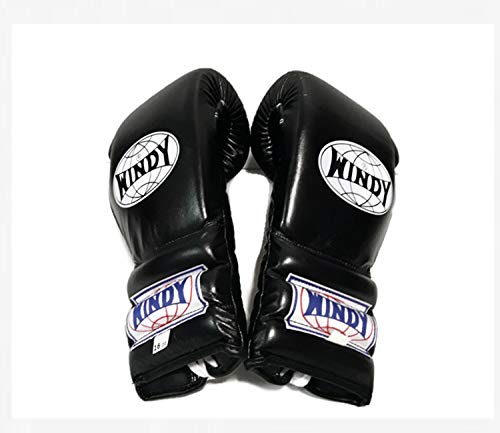 Windy Boxing Lace Up Gloves Bgl Black Muay Thai Kickboxing Mma K1 Sparring Training Gloves 8,10,12,14,16,18 Oz (18 Oz) #TOP4