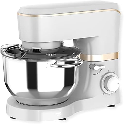 Aucma SM-1503N Stand Mixer, White; 110V/50-60Hz; 1100W; 5.5L Stainless Steel Bowl with Dual Handle; Sturdy ABS Housing; Anti-slip Feet; Overload and Overheating Protection; Pure Copper Motor Cover